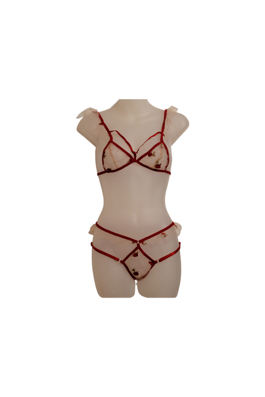 Sweet Cinnamon Floral Bra Panty Set