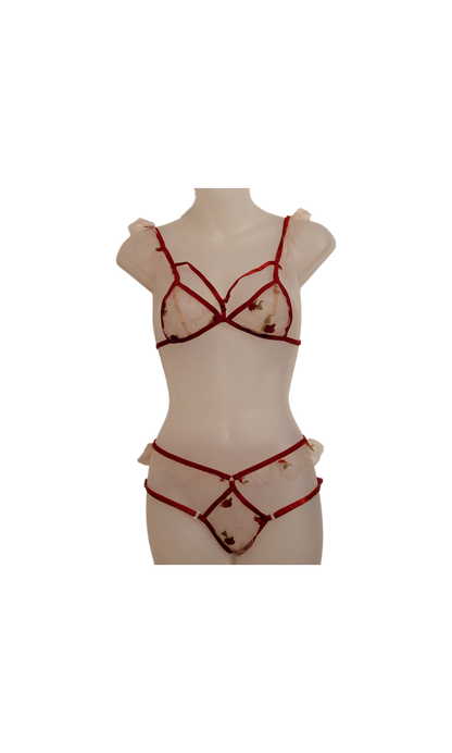 Sweet Cinnamon Floral Bra Panty Set